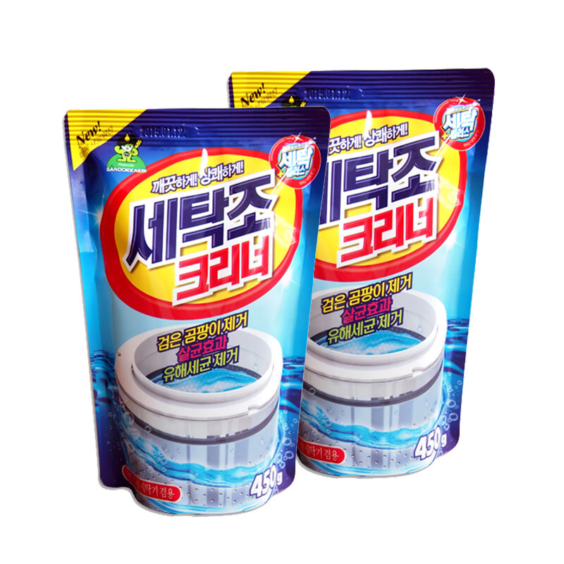 韩国山鬼消毒粉杀菌除垢去污滚筒洗衣机清洗液2包