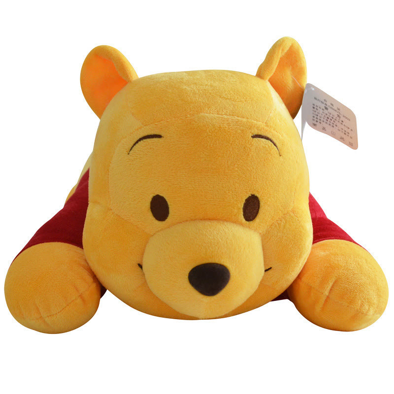 迪士尼授权毛绒公仔娃娃儿童玩具办公室抱枕靠垫趴姿维尼熊