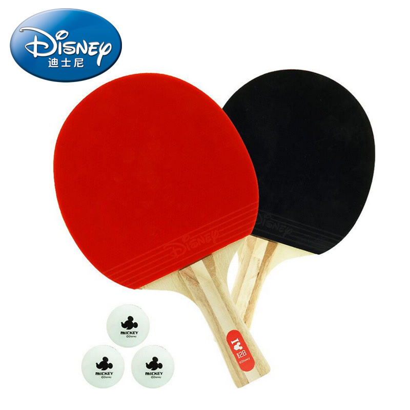 迪士尼三星乒乓球拍套装儿童初学乒乓球拍横拍训练