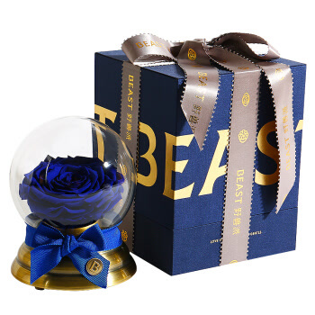 野兽派（THE BEAST）海底深处 音乐水晶球巨型永生花玫瑰礼盒 保鲜花盒 玫瑰花情人节生日礼物 送女生