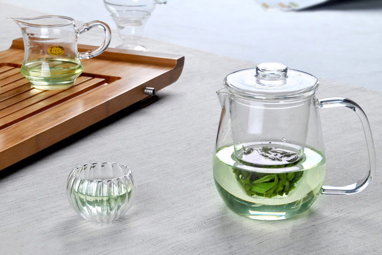 玻璃透明过滤带盖居家用办公男女三件式可加热泡茶壶茶具kc156-京东
