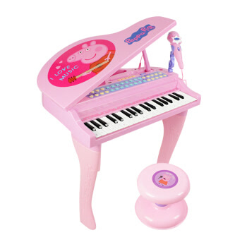 贝芬乐 buddyfun 小猪佩奇儿童电子琴 天籁之音早教益智玩具启蒙乐器女孩礼物 迷你教学钢琴JXT99022A粉色
