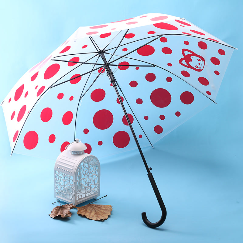 阿狸新款雨伞透明波点粉色可爱卡通折叠创意生活居家百货动漫周边