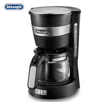 德龙（Delonghi）咖啡机 美式滴漏式咖啡壶 家用迷你半自动咖啡机 ICM14011（黑色）
