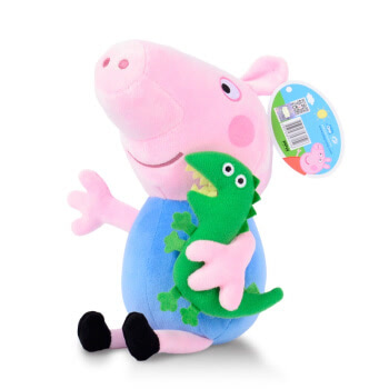 小猪佩奇（Peppa Pig）儿童毛绒玩具系列 30cm乔治抱恐龙