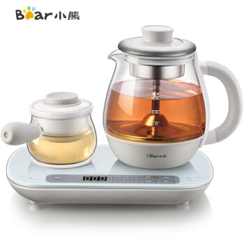 小熊(Bear)煮茶器 0.8L养生壶玻璃蒸汽喷淋式