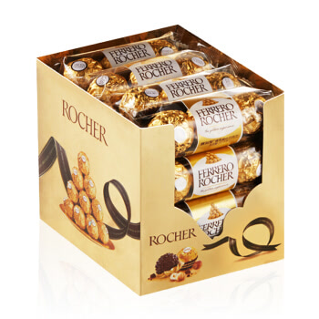 费列罗（Ferrero Rocher）糖果巧克力榛果威化 分享零食婚庆喜糖 员工福利 48粒礼盒装600g 新老包装随机发货
